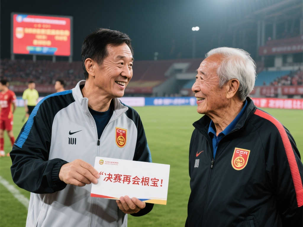 三大球老帅对决：殷铁生笑谈与根宝决赛相见